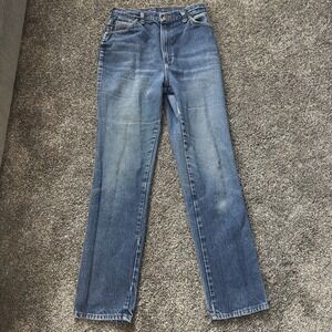 Vintage‎ Wrangler Jeans 28x30 Denim Cowboy Cut MR643PW Whiskered Faded 90s USA